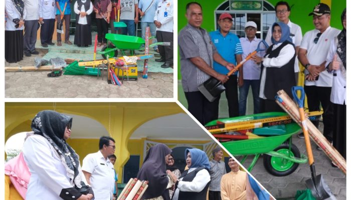 Peduli Kebersihan, Rahma Serahkan Bantuan Peralatan Gotong Royong Di Masjid