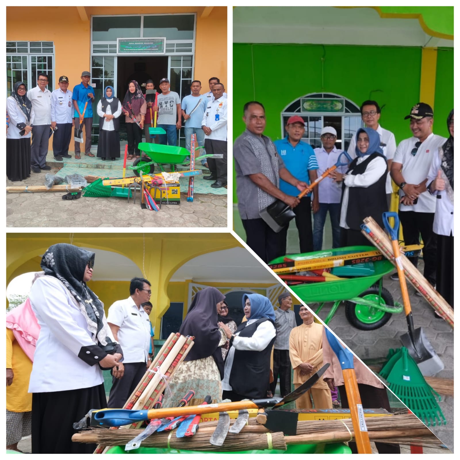Peduli Kebersihan, Rahma Serahkan Bantuan Peralatan Gotong Royong Di Masjid