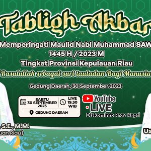Hadiri Tabligh Akbar Maulid Nabi Diisi Tausiyah Ust. Syamsuddin Nur Makka di Gedung Daerah