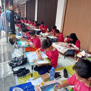 Semarak Festival Mooncake di Kota Lama Tanjungpinang, 30 Pelajar Lomba Melukis Tema “Dewi Bulan”