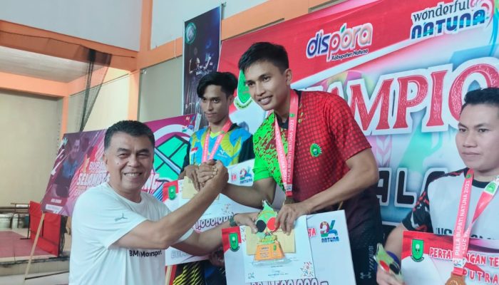 Personil Kodim 0318/Natuna Rebut Juara 1 Turnamen Tenis Meja Piala Bupati Natuna