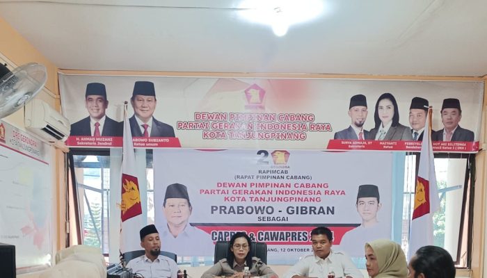 Pilpres 2024, DPC Gerindra Tanjungpinang Deklarasikan Pasangan Prabowo-Gibran 