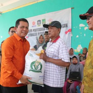 Gubernur Ansar Serahkan Bantuan Beras Tahap II di Nongsa, Kota Batam