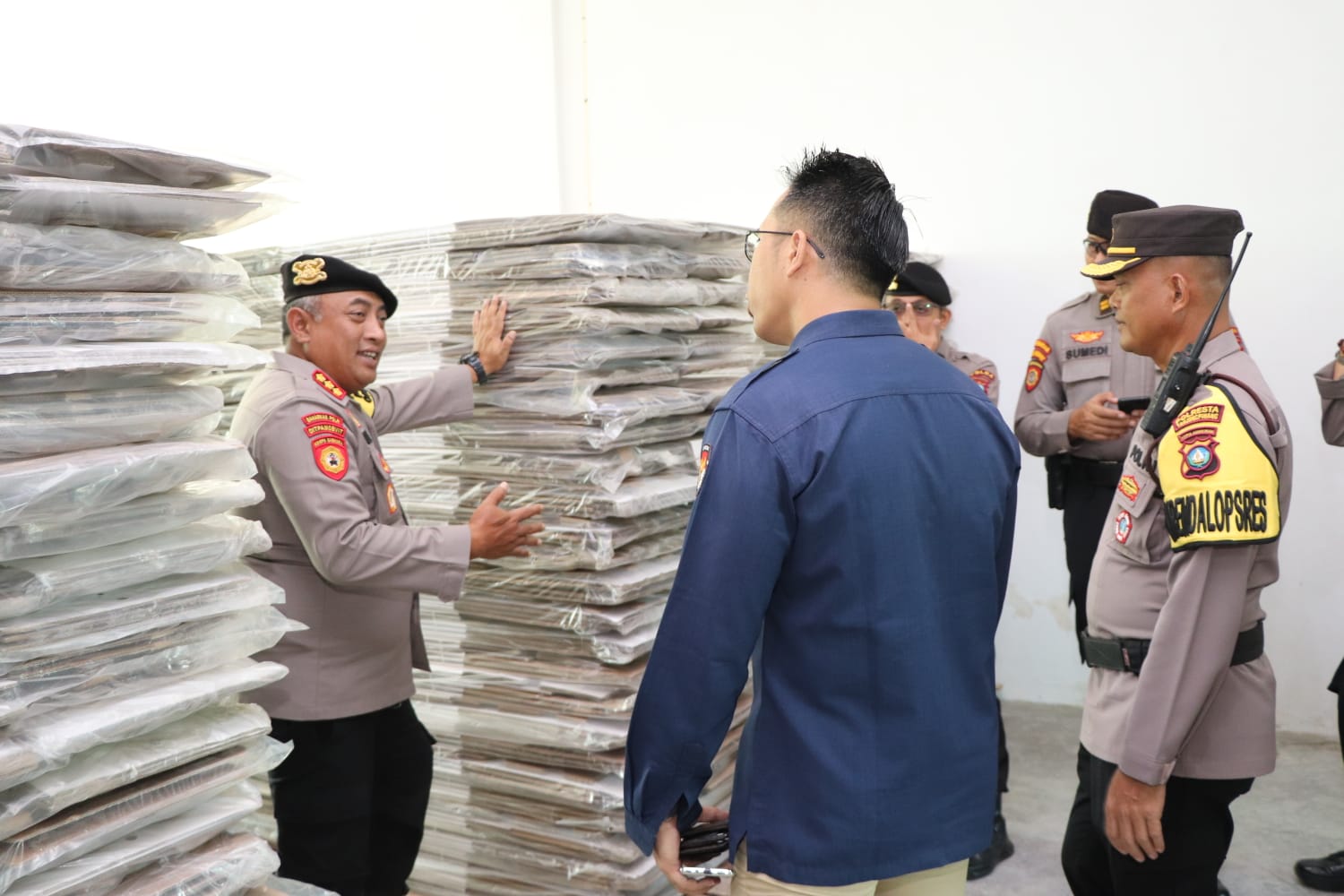 Jelang Pemilu 2024, Polresta Tanjungpinang Tingkatkan Pengamanan di Gudang Logistik KPU