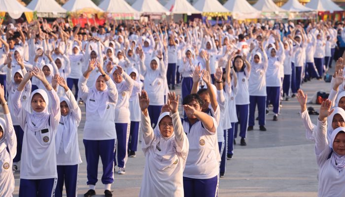 Senam Sehat Semarakkan HUT Sumpah Pemuda ke-95 di Pelataran Tugu Sirih Tanjungpinang