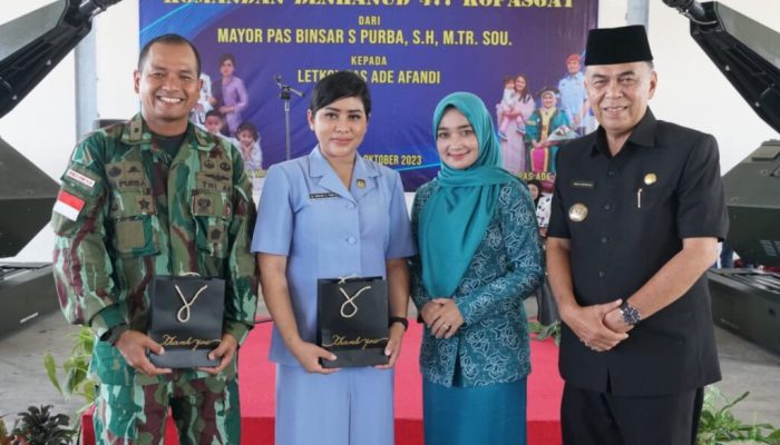 Pisah Sambut Komandan Denhanud 477 Kospagat, Bupati Natuna : Sinergi Membangun Natuna