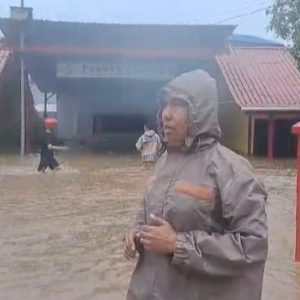Hujan Deras di Anambas, Asrama Dan Kantor Polsek Siantan Banjir Setinggi Pinggang 