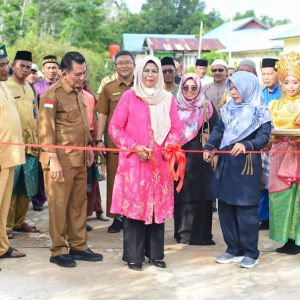 Gubernur Ansar Resmikan Semenisasi Jalan Masuk SMKN 2 Lingga