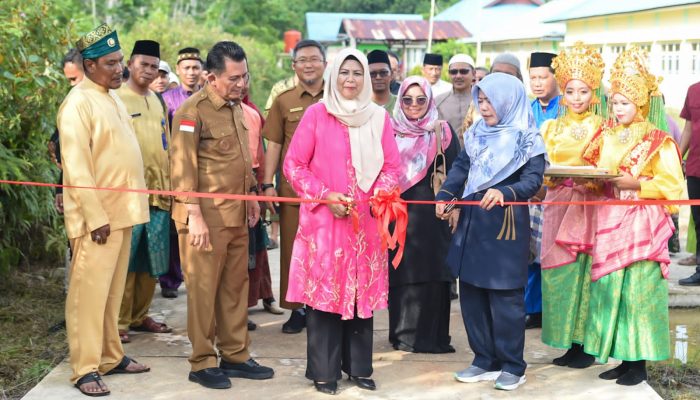 Gubernur Ansar Resmikan Semenisasi Jalan Masuk SMKN 2 Lingga