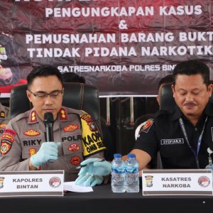 Polres Bintan Musnahkan BB Sabu 1,5 Kg