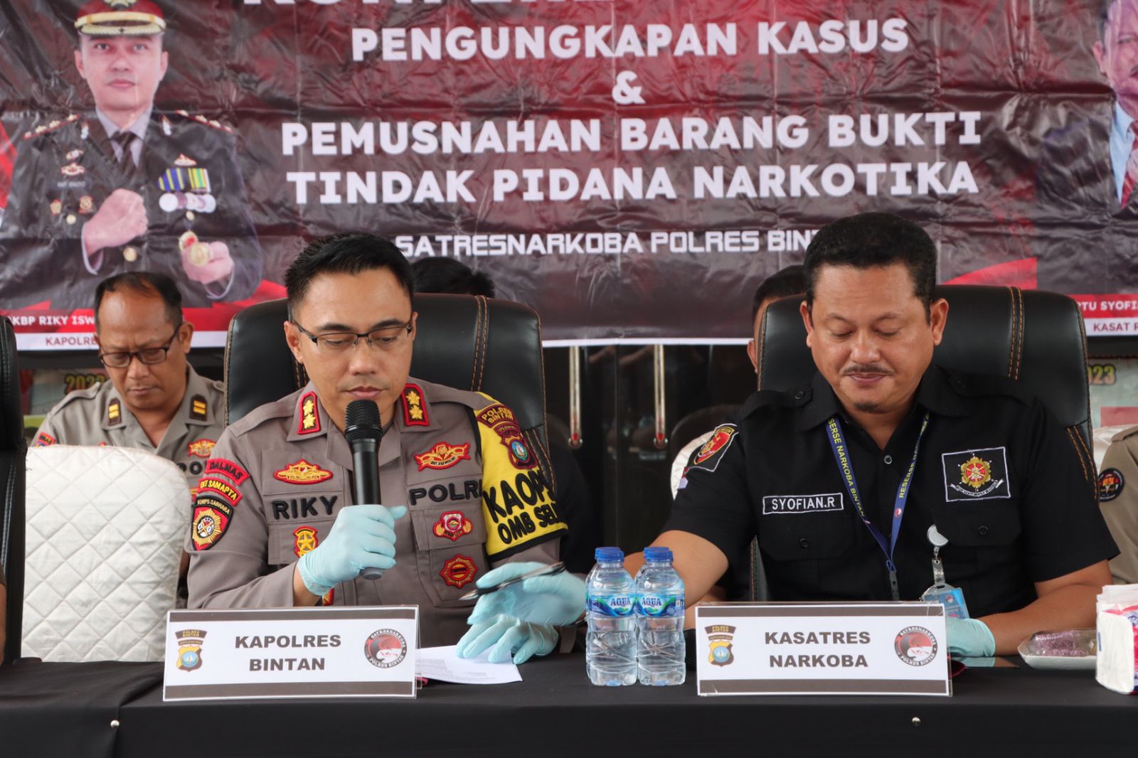 Polres Bintan Musnahkan BB Sabu 1,5 Kg