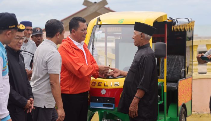 Gubernur Ansar Serahkan Life Jacket, Ring Buoy & Becak Listrik di Pulau Penyengat