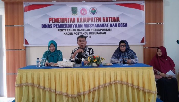 Kader Posyandu Kelurahan di Natuna Terima Bantuan Transportasi