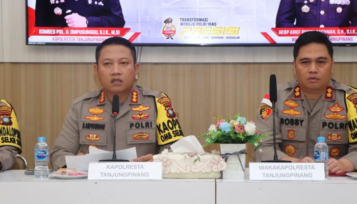 Dibandingkan 2022, Lakalantas, Narkoba dan Kriminalitas Naik di Tanjungpinang 