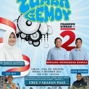 TKD Prabowo-Gibran Kepri Gelar Zumba Gemoy Di Mall STC Sekupang