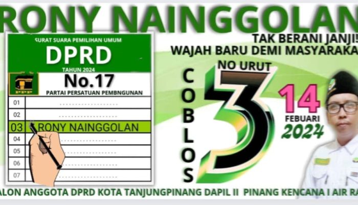 Rony Nainggolan: Tutorial Pilih Wakil Rakyat 14 Februari 2024, Jangan Asal Coblos!