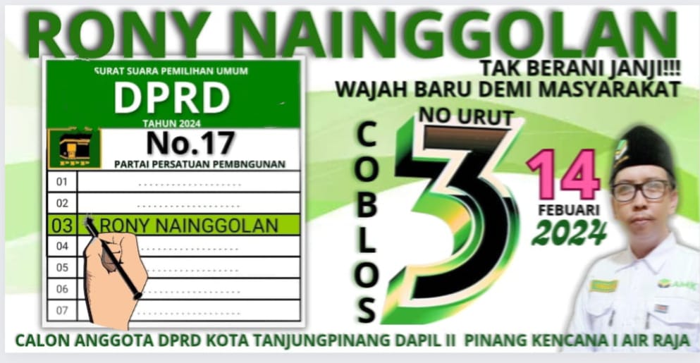 Rony Nainggolan: Tutorial Pilih Wakil Rakyat 14 Februari 2024, Jangan Asal Coblos!