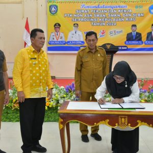 Sebanyak 316 PTK Non ASN se-Kabupaten Natuna Tandatangani SPK