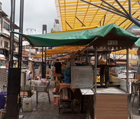 Inisiatif Sendiri, Pedagang Akau Potong Lembu Pasang Tenda Diatas Gerobak Jualan