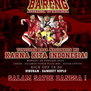 KONI dan Ultras Garuda Batam Ajak Nobar Timnas Indonesia vs Australia di MB 2