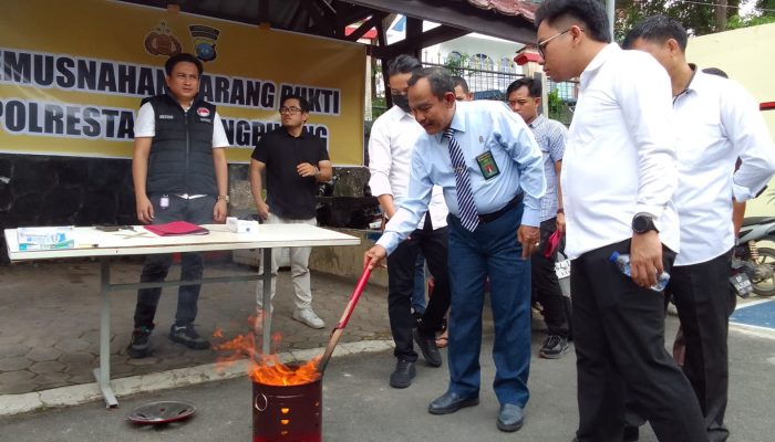 320,48 Gram Daun Ganja Dari Aceh Dimusnahkan Polresta Tanjungpinang 