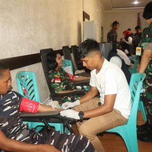 Peringati HUT Persit KCK Ke 78, Kodim 0315/Tanjungpinang Gelar Baksos Donor Darah