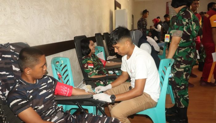 Peringati HUT Persit KCK Ke 78, Kodim 0315/Tanjungpinang Gelar Baksos Donor Darah