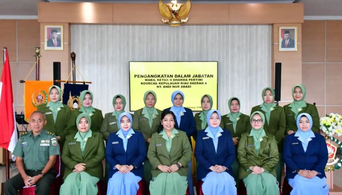 Ny Rehan Andi Nur Abadi Resmi Jabat Waka II Dharma Pertiwi Koorcab Kepri Daerah A