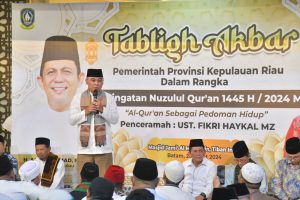 Pemprov Kepri Peringati Nuzulul Qur’an Hadirkan Ustad Fikri Haykal MZ di Masjid Al Muhajirin