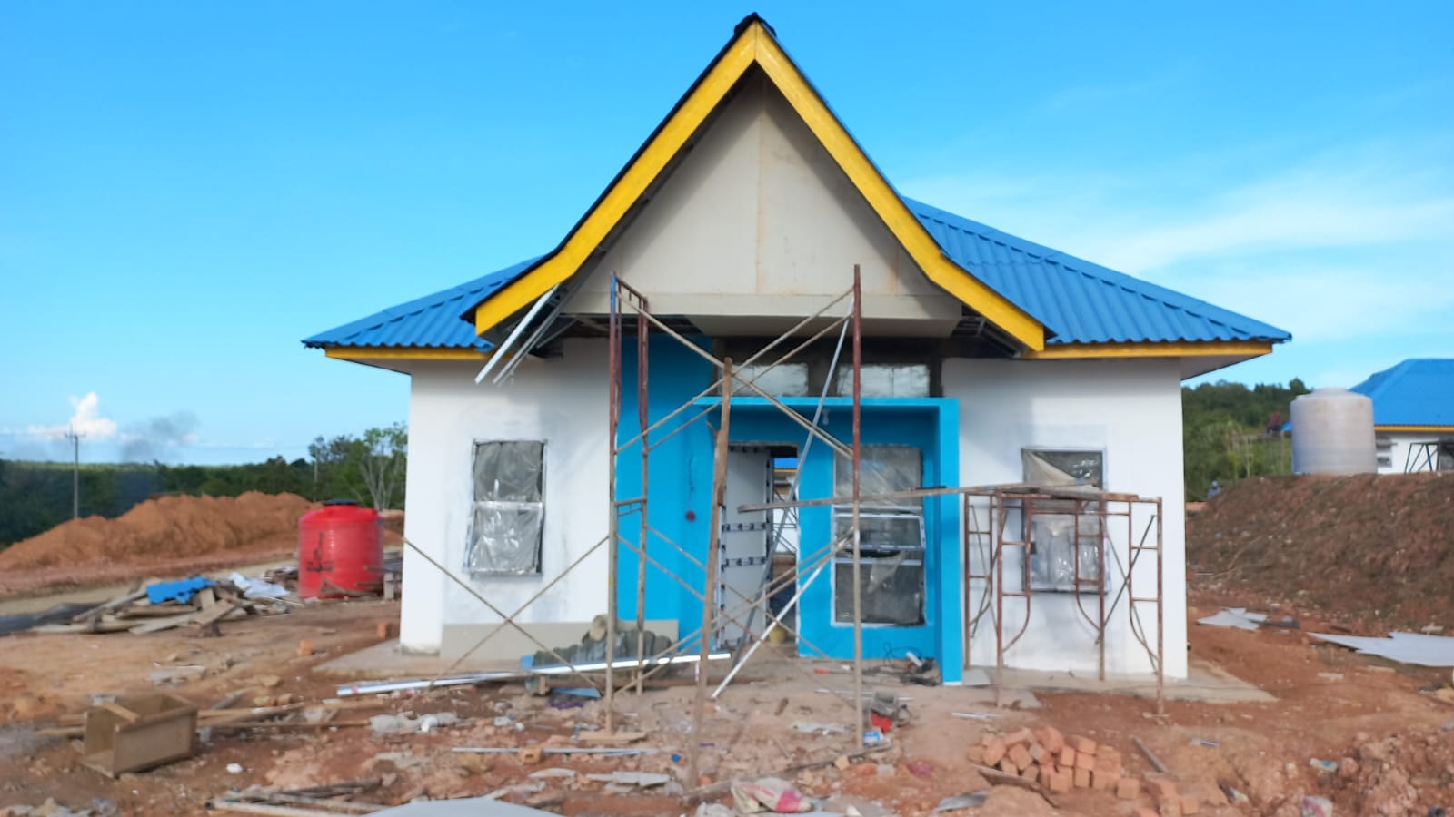 Update Pengerjaan 4 Rumah Contoh di Tanjung Banon Masuk Tahap Penyelesaian 