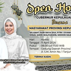 Gubernur Ansar Gelar Open House di Hari ke-2 Idul Fitri 1445 H, Undang Seluruh Masyarakat