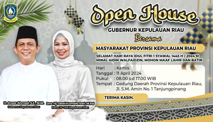Gubernur Ansar Gelar Open House di Hari ke-2 Idul Fitri 1445 H, Undang Seluruh Masyarakat