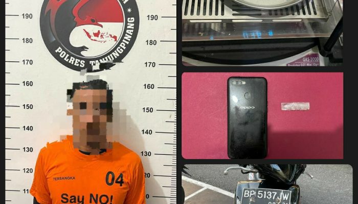 Pemuda Penyengat Dibekuk Polisi, Simpan Sabu 1 Paket Dibawah Motor 