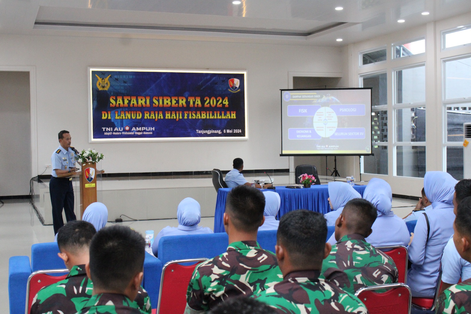 Bangun Security Awareness, Dispamsanau Gelar Safari Siber Di Lanud RHF Tanjungpinang