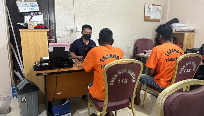 Polres Bintan Resmi Tahan 2 Tersangka Dugaan Pemalsuan Surat Lahan 