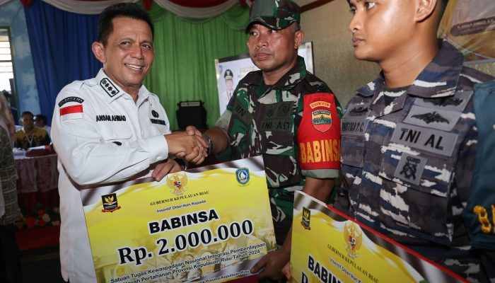 Pemprov Kepri Serahkan Insentif untuk Babinsa, Bhabinkamtibmas dan Babinpotmar
