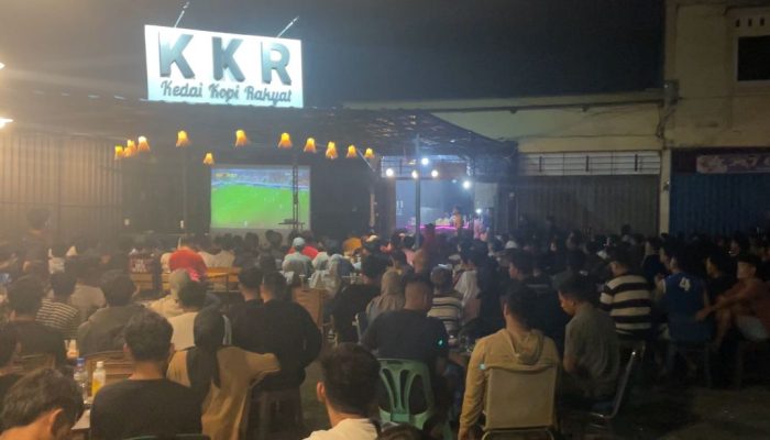 Nobar Pertandingan Sepak Bola Indonesia Vs Guinea, Pengunjung KKR Membludak
