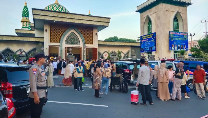 Pengamanan Keberangkatan Calon Jemaah Haji, Polresta Tanjungpinang Turunkan 13 Personil