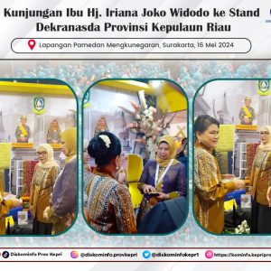 Pameran HUT Dekranas Ke-44, Iriana Jokowi Apresiasi Keunikan Kerajinan Khas Kepri