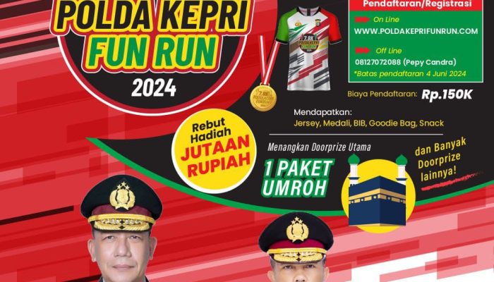 Polda Kepri Fun Run 7,8 Km Tambah Kategori 45 Tahun ke Atas