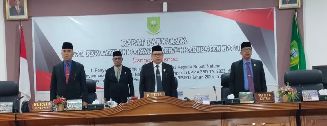 Rapat Paripurna Penyampaian LKPJ Bupati Natuna TA 2023, Realisasi Pendapatan Capai Rp1,3 Triliun 