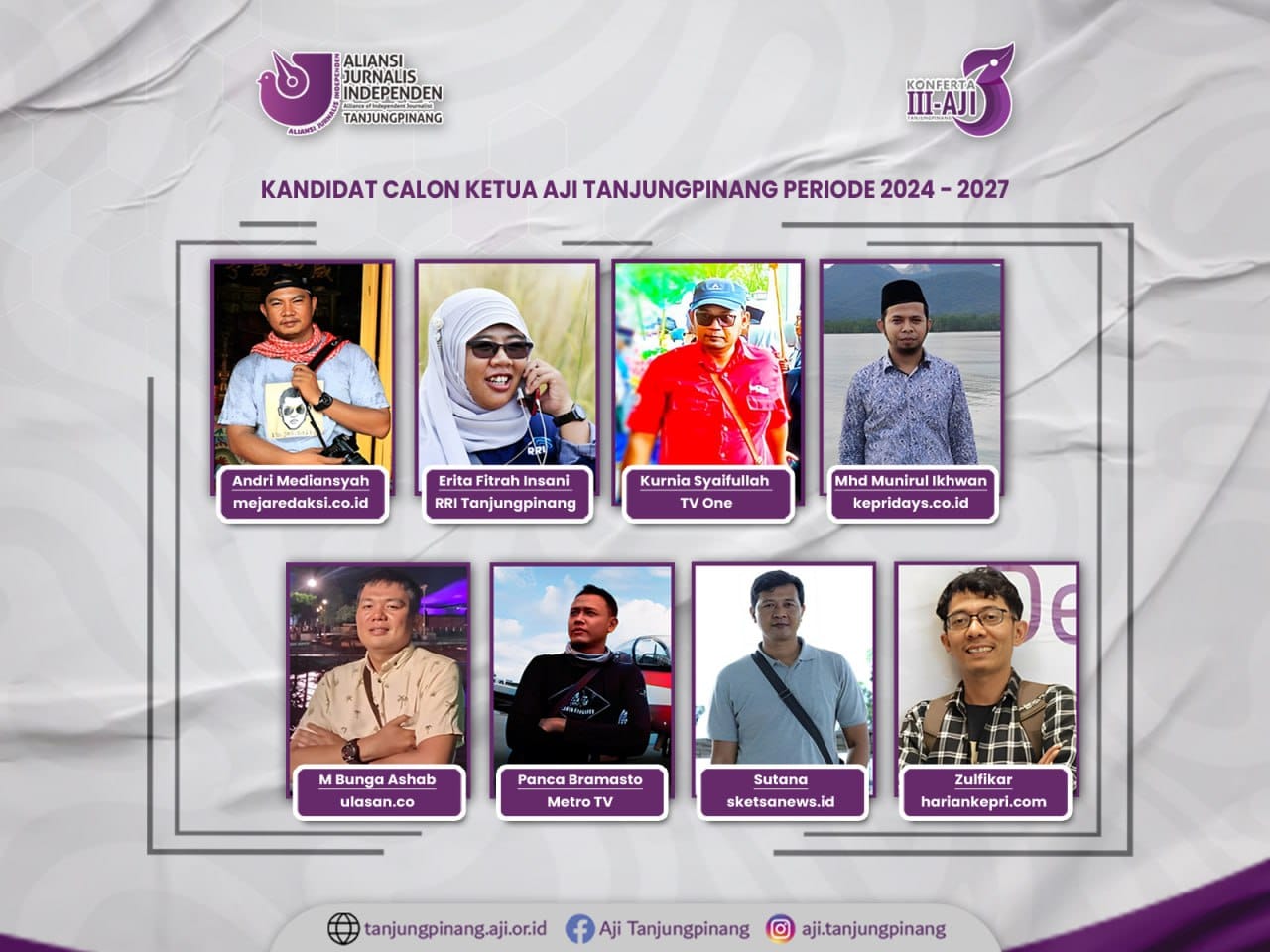 8 Kandidat Ketua AJI Tanjungpinang Mencuat Dalam Konferta Di Hotel BBR