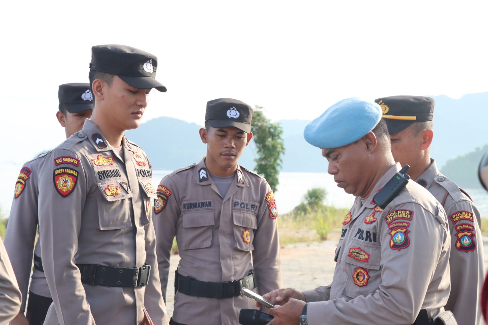 Upaya Berantas Judi Online, Propam Polres Kepulauan Anambas Razia HP Setiap Anggota