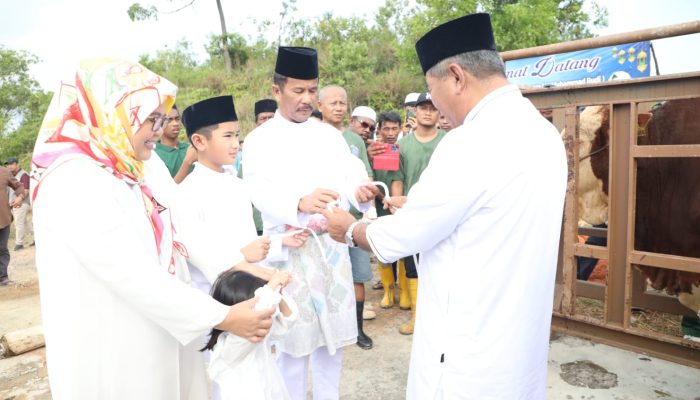Idul Adha, Marlin Sekeluarga Serahkan 6 Sapi Kurban Di Masjid Sultan Mahmud Riayat Syah