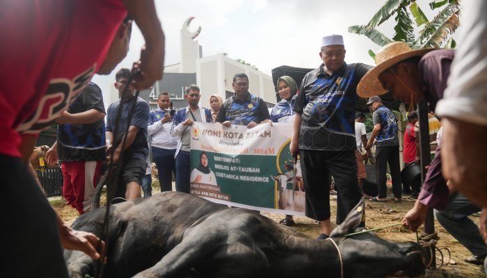 Rayakan Idul Adha, KONI Batam Sumbang 2 Ekor Sapi di Masjid At Taubah