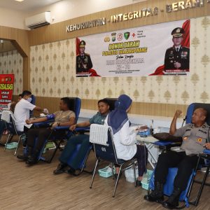 87 Personil Polresta Tanjungpinang Ikuti Donor Darah Hari Bhayangkara ke-78