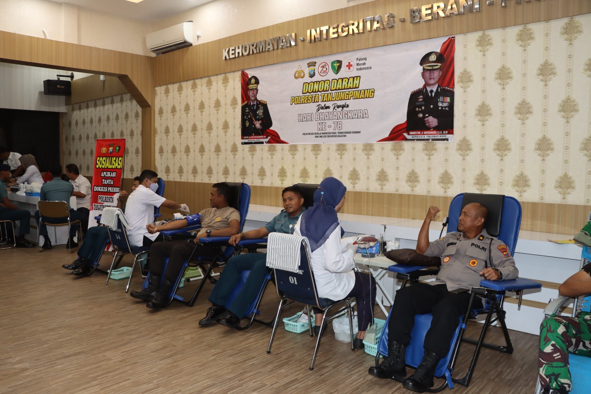 87 Personil Polresta Tanjungpinang Ikuti Donor Darah Hari Bhayangkara ke-78