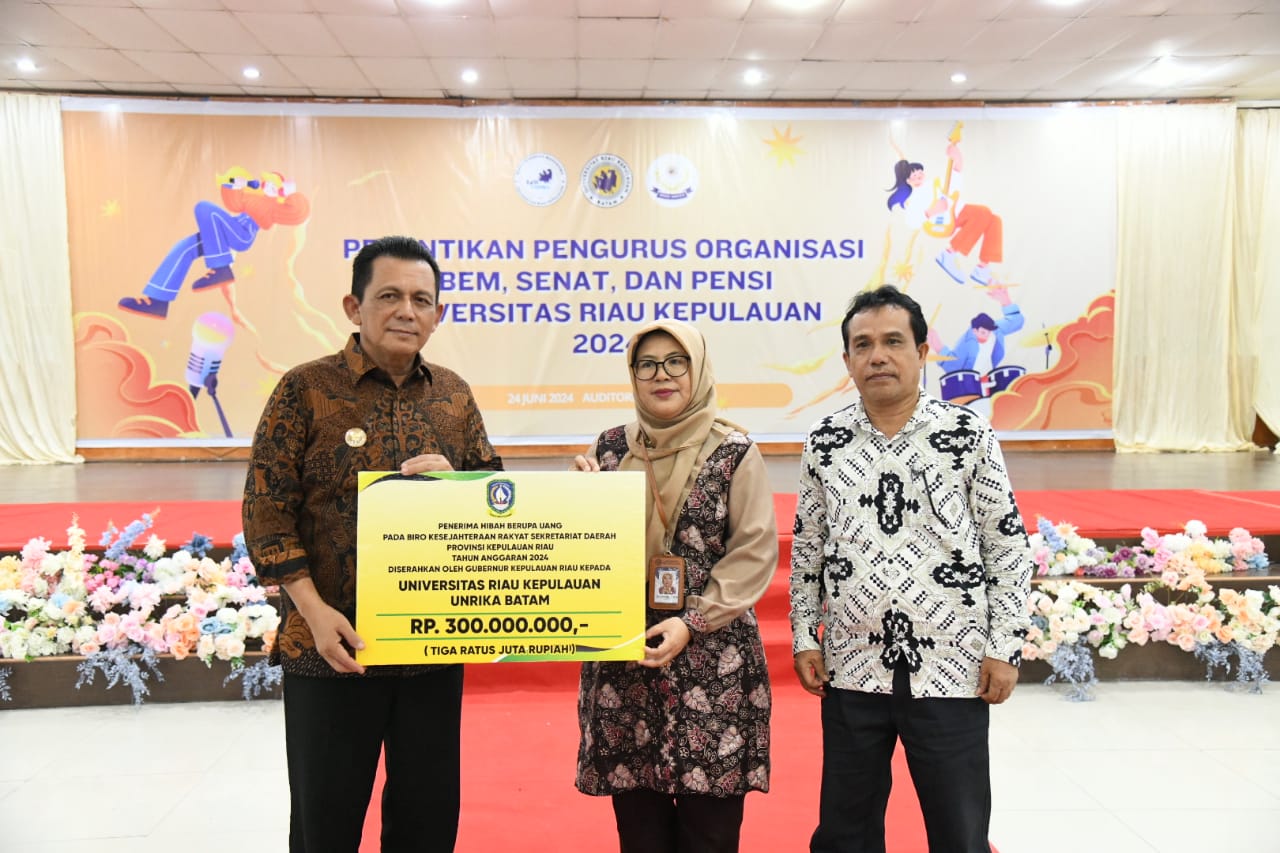 Pelantikan BEM, Pemprov Kepri Berikan Bantuan UNRIKA Batam Rp300 Juta