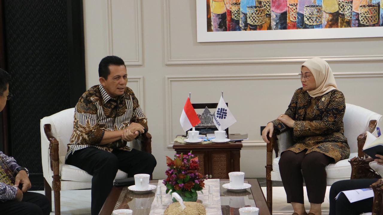 Rencana Resmikan Bandara dan BLK, Gubernur Ansar Temui Kepala Bappenas dan Kemenaker RI