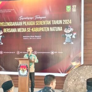 KPU Kabupaten Natuna Sosialisasi Tahapan Pilkada Serentak Bersama Media